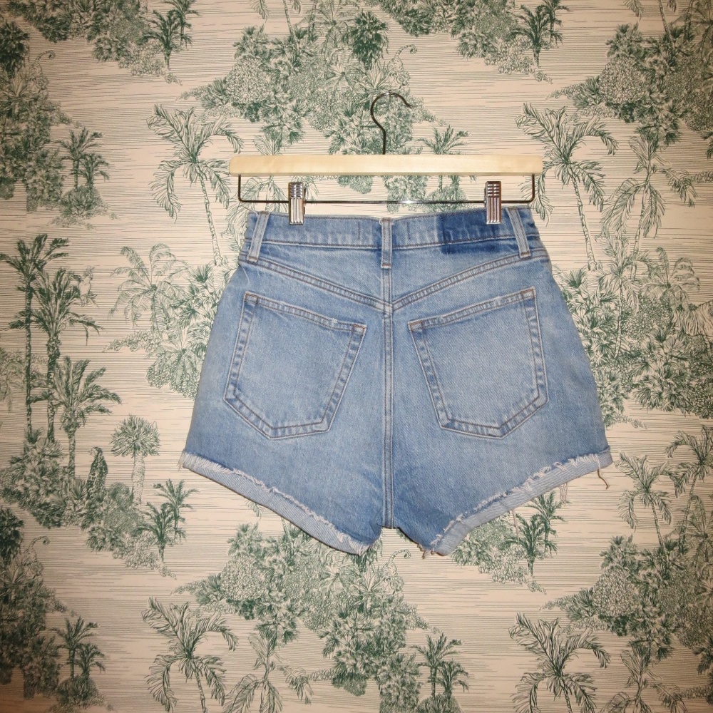 Abercrombie & Fitch High Rise Mom Shorts Curve Love Denim Shorts